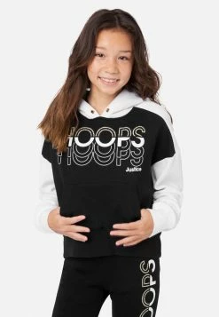 Adjmi Sports Graphic Color Block Hoodie Tops