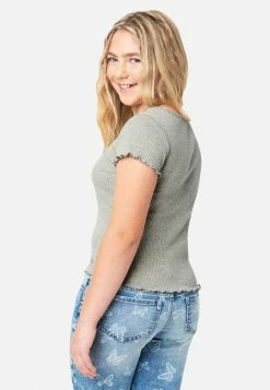 Adjmi Graphic Square-Neck Tee Tops