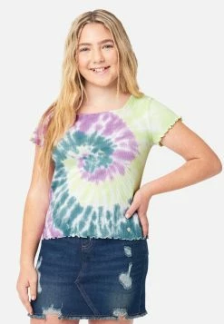 Adjmi Patterned Square-Neck Tee Tops