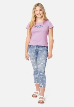 Adjmi Tops Graphic Square-Neck Tee