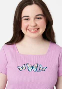 Adjmi Tops Graphic Square-Neck Tee