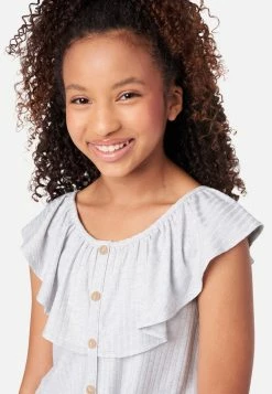 ADJMI Tops Rouched Ruffle Neck Tank 8 ADJMI Tops Rouched Ruffle Neck Tank