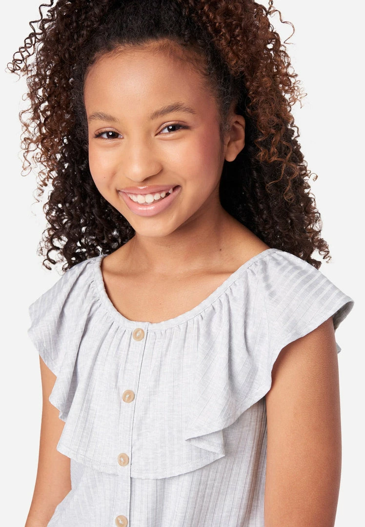 ADJMI Tops Rouched Ruffle Neck Tank 5 ADJMI Tops Rouched Ruffle Neck Tank