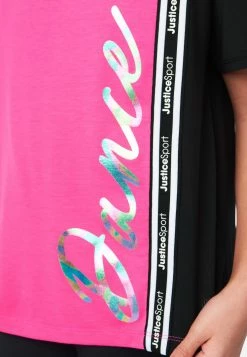 Adjmi J Sport Color Block Sports Graphic Tee Tops