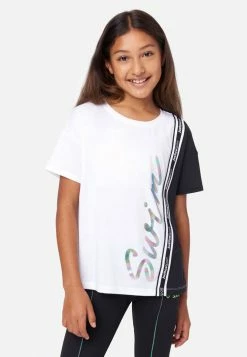 Adjmi J Sport Color Block Sports Graphic Tee Tops