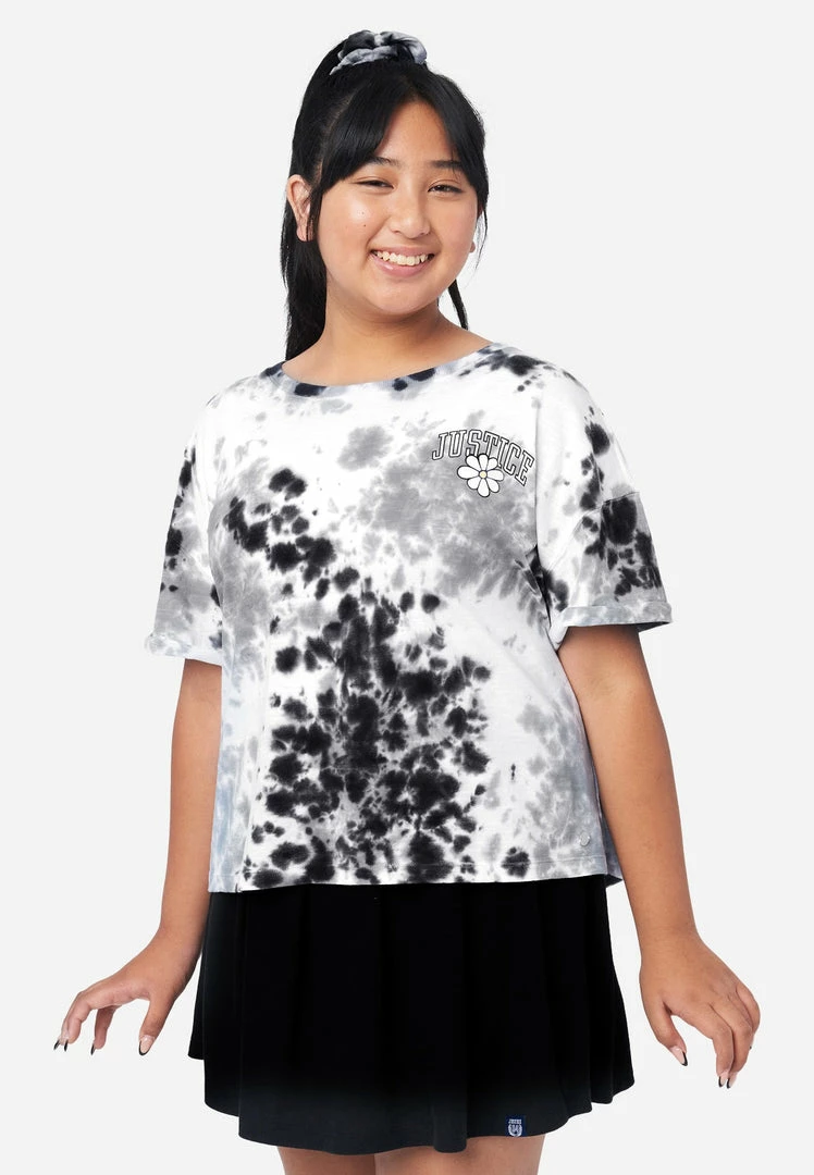 ADJMI Tie-Dye Oversized Tee With Scrunchie 8 ADJMI Tie-Dye Oversized Tee With Scrunchie