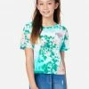 ADJMI Tops Tie-Dye Oversized Tee With Scrunchie