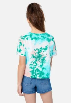 ADJMI Tops Tie-Dye Oversized Tee With Scrunchie