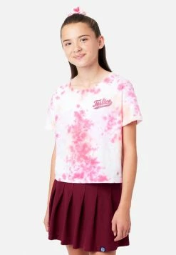 ADJMI Tops Tie-Dye Oversized Tee With Scrunchie