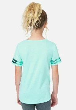 Adjmi Sequin Stripe Scoop-Neck Tee Tops