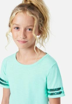 Adjmi Sequin Stripe Scoop-Neck Tee Tops 8 Adjmi Sequin Stripe Scoop-Neck Tee Tops