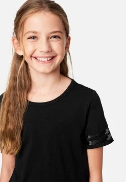 Adjmi Sequin Stripe Scoop-Neck Tee Tops