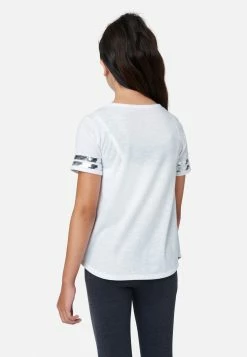 Adjmi Tops Sequin Stripe Scoop-Neck Tee