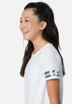 Adjmi Tops Sequin Stripe Scoop-Neck Tee