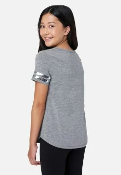 Adjmi Tops Sequin Stripe Scoop-Neck Tee