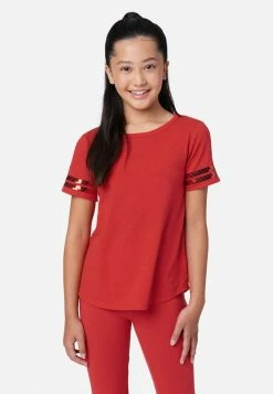 Adjmi Tops Sequin Stripe Scoop-Neck Tee