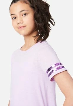 Adjmi Sequin Stripe Scoop-Neck Tee Tops