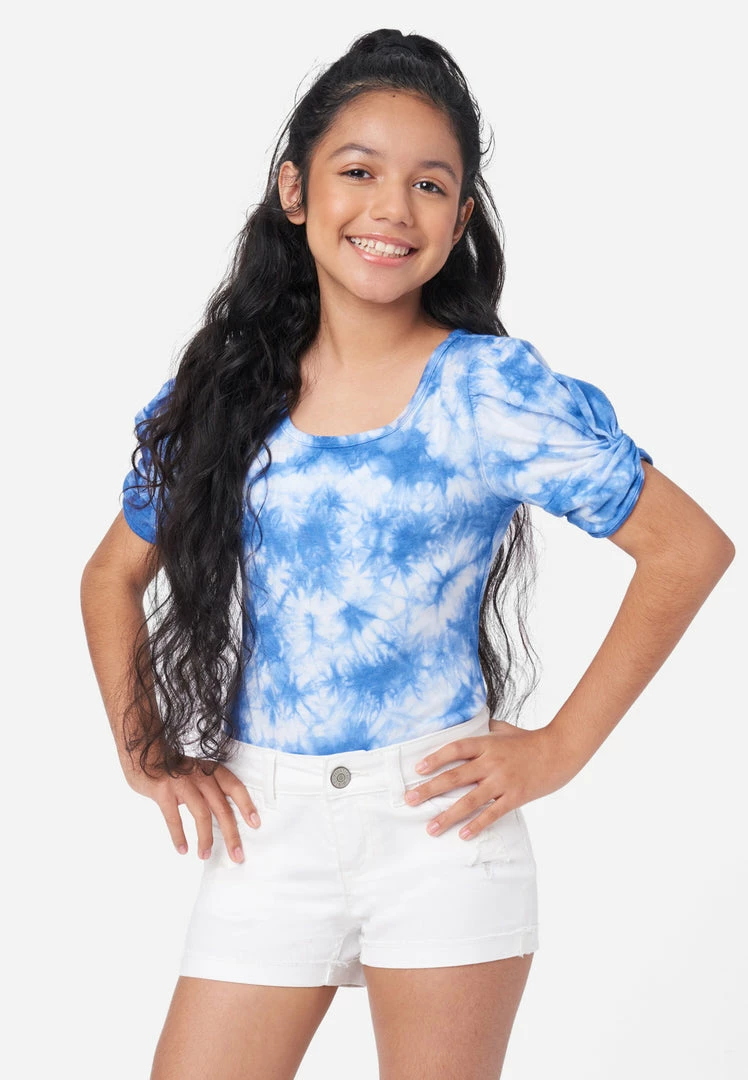 Adjmi Tops Patterned Puff Sleeve Bodysuit 3 Adjmi Tops Patterned Puff Sleeve Bodysuit