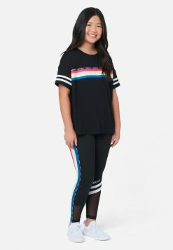 Adjmi J Sport Stripe Crewneck Tee Tops