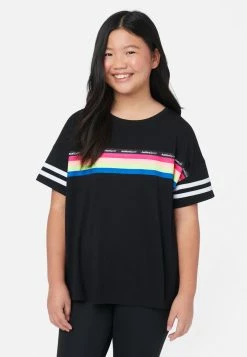 Adjmi J Sport Stripe Crewneck Tee Tops