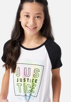 Adjmi Collection X By Justice Graphic Twist-Front Tee Tops