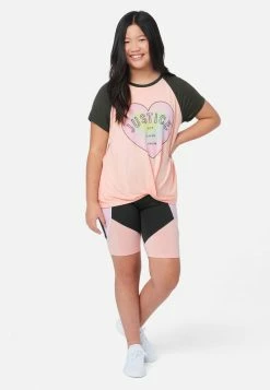 Adjmi Tops Collection X By Justice Graphic Twist-Front Tee