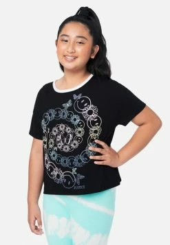 Adjmi Tops Graphic Crop Ringer Tee