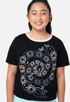 Adjmi Tops Graphic Crop Ringer Tee