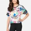 Adjmi Patterned Short Sleeve Tee Tops 1 Adjmi Patterned Short Sleeve Tee Tops
