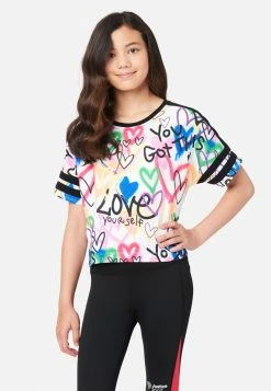 Adjmi Patterned Short Sleeve Tee Tops