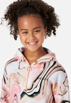 Adjmi Tops Collection X By Justice Patterned Zip-Up Hoodie