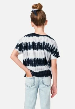 Adjmi Tops Tie-Dye Tie-Front Tee & Hair Tie