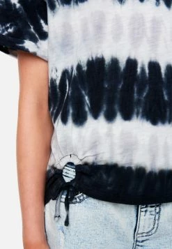 Adjmi Tops Tie-Dye Tie-Front Tee & Hair Tie