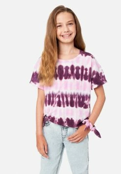 Adjmi Tie-Dye Tie-Front Tee & Hair Tie Tops
