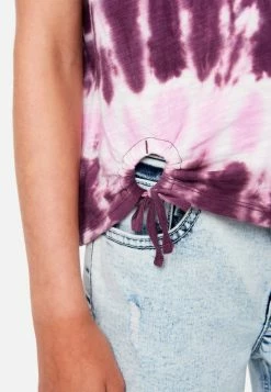 Adjmi Tie-Dye Tie-Front Tee & Hair Tie Tops