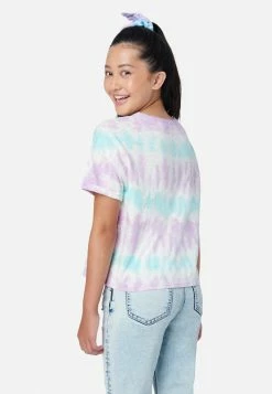 Adjmi Tie-Dye Tie-Front Tee & Hair Tie