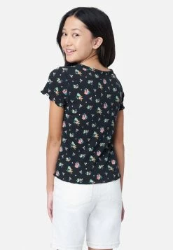 Adjmi Tops Patterned Button-Up Tee