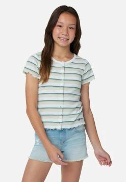 Adjmi Tops Patterned Button-Up Tee