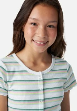 Adjmi Tops Patterned Button-Up Tee