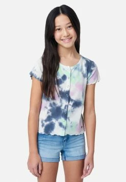 Adjmi Tops Patterned Button-Up Tee