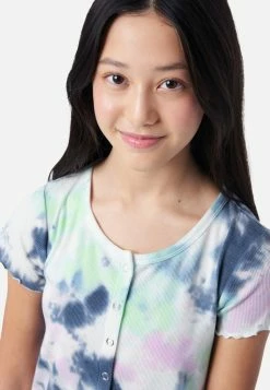 Adjmi Tops Patterned Button-Up Tee