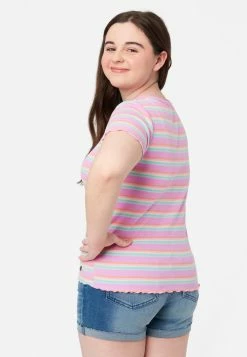 Adjmi Patterned Button-Up Tee Tops