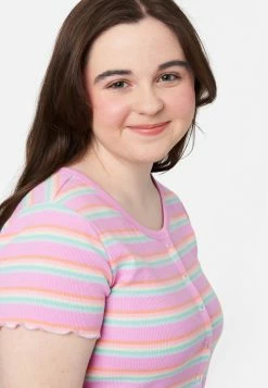 Adjmi Patterned Button-Up Tee Tops 11 Adjmi Patterned Button-Up Tee Tops