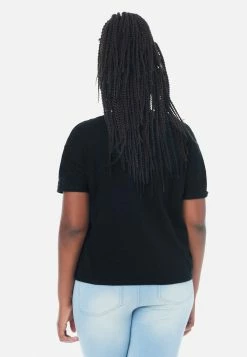 Adjmi Graphic Tie-Front Tee & Hair Tie Tops