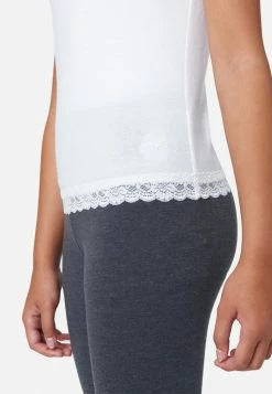 Adjmi Lace-Trim Scoop Neck Tee Tops 8 Adjmi Lace-Trim Scoop Neck Tee Tops