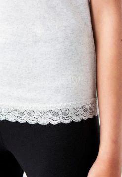 Adjmi Lace-Trim Scoop Neck Tee Tops