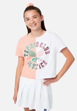 ADJMI Split Graphic Oversized SS Tee- Tennis Club W. Srunchy