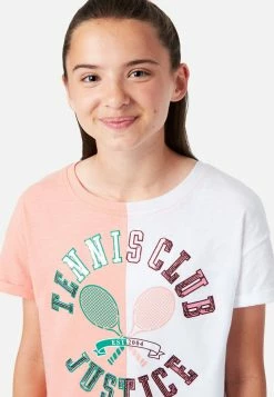 ADJMI Split Graphic Oversized SS Tee- Tennis Club W. Srunchy