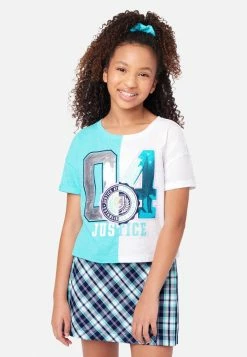 ADJMI Split Graphic Oversized SS Tee- 'O4 W. Scrunchy