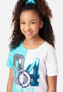 ADJMI Split Graphic Oversized SS Tee- 'O4 W. Scrunchy